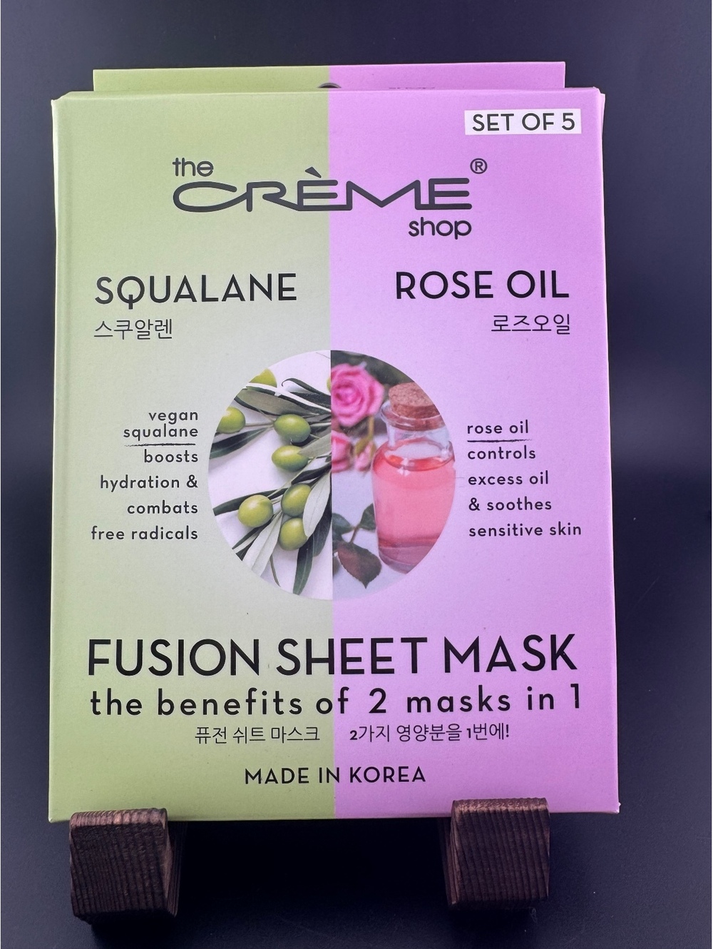 The Crème Shop Squalane & Rose Oil Fusion Sheet Mask Set